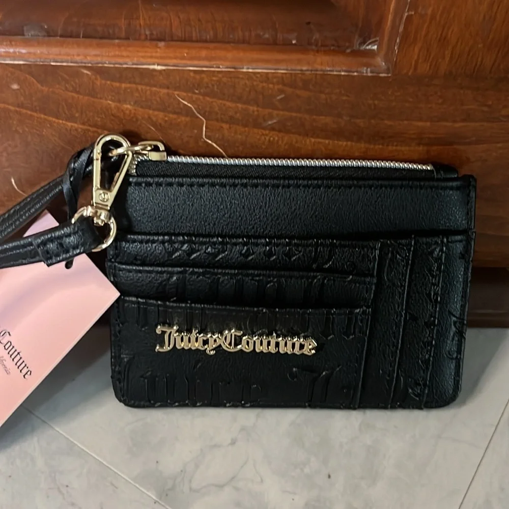 Juicy couture    ID wallet & card holder / key chain    black    Vegan leather